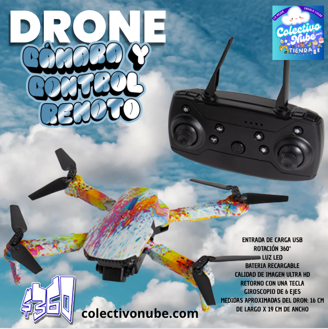 Drone con cámara y control remoto