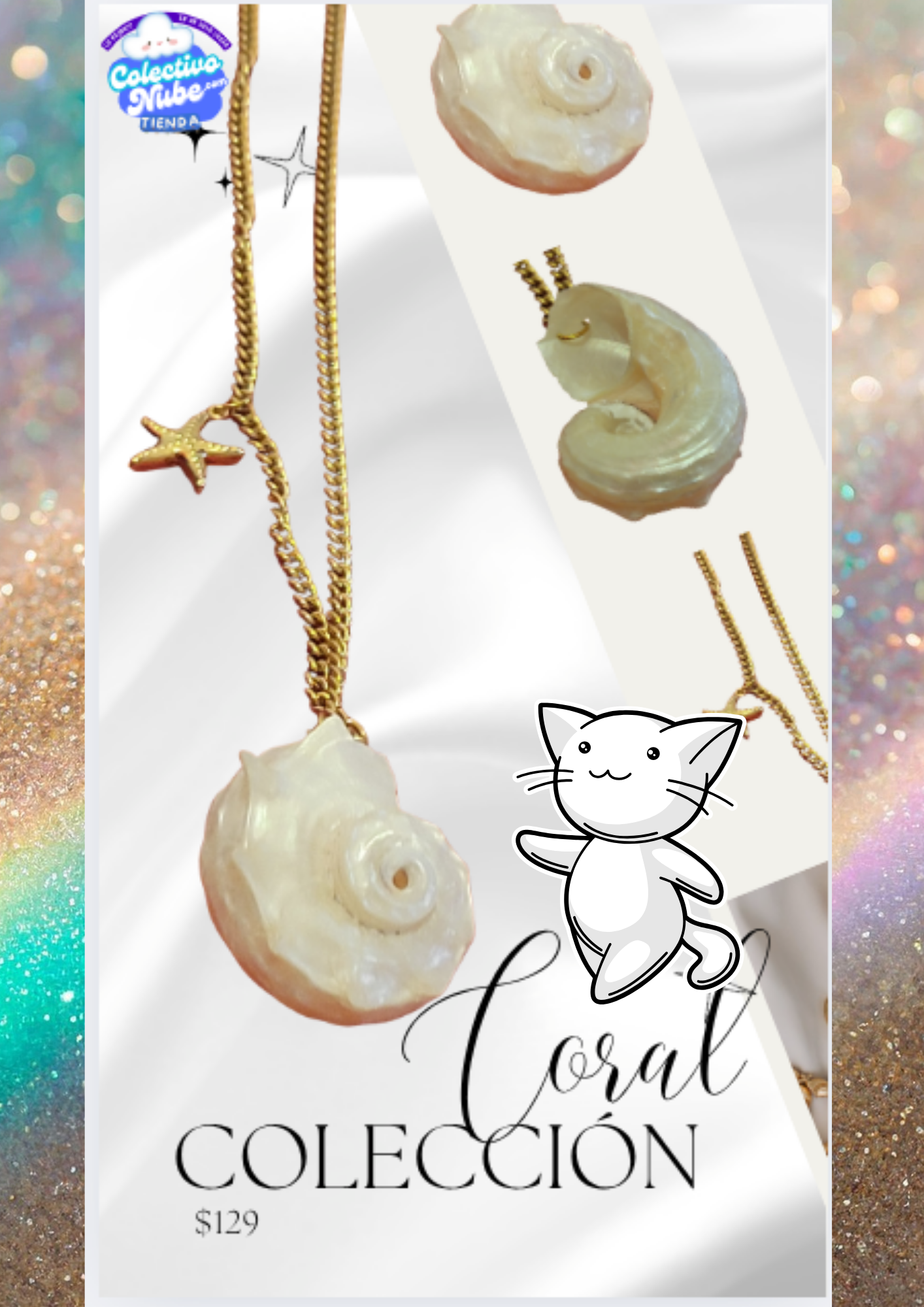 Collar con dije de concha