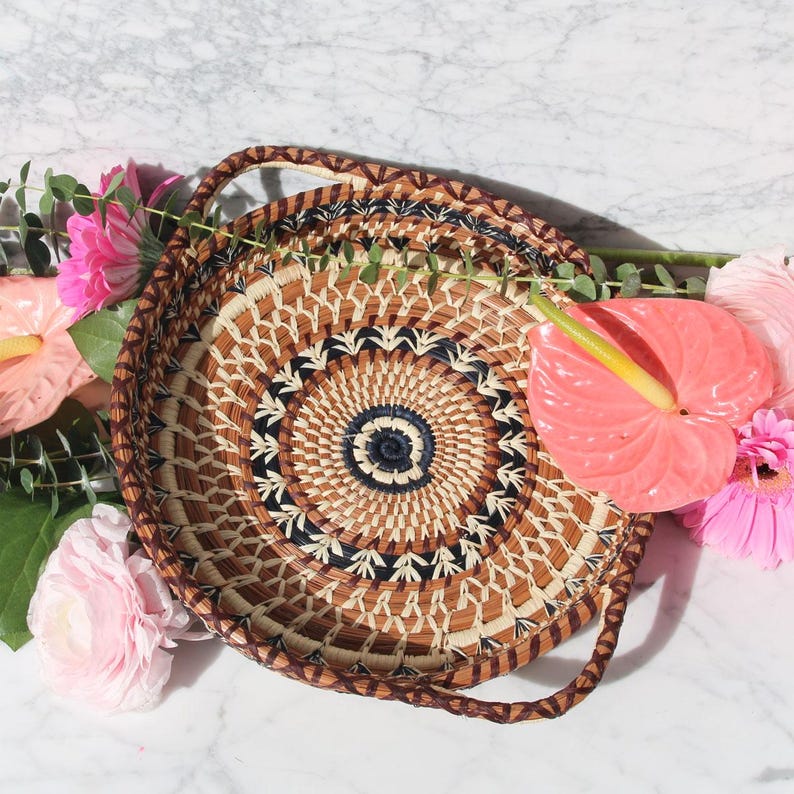 Yolanda Pie /Casserole Basket Handwoven with Handles