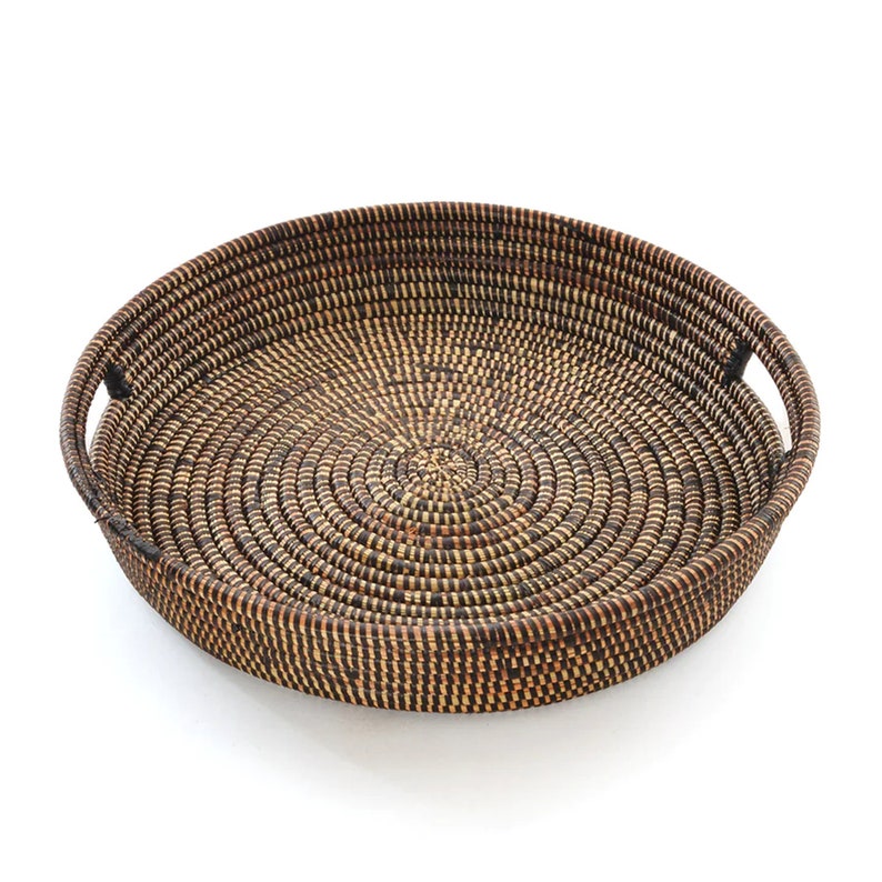 Round Handwoven Serving Tray/ 3 Sizes