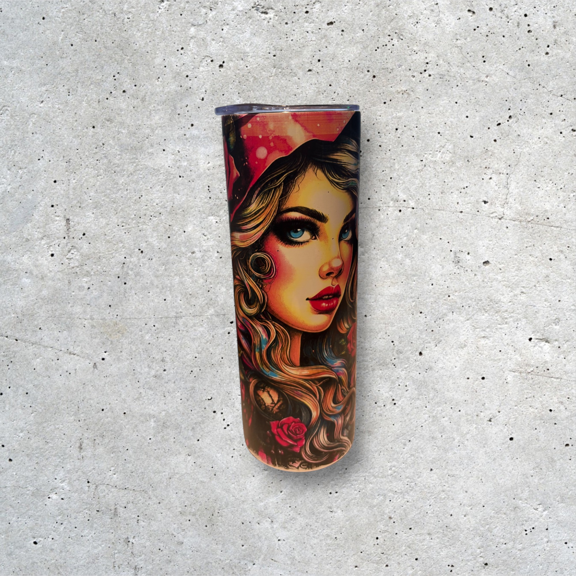 Wolf and Rose Stainless Steel Tumbler