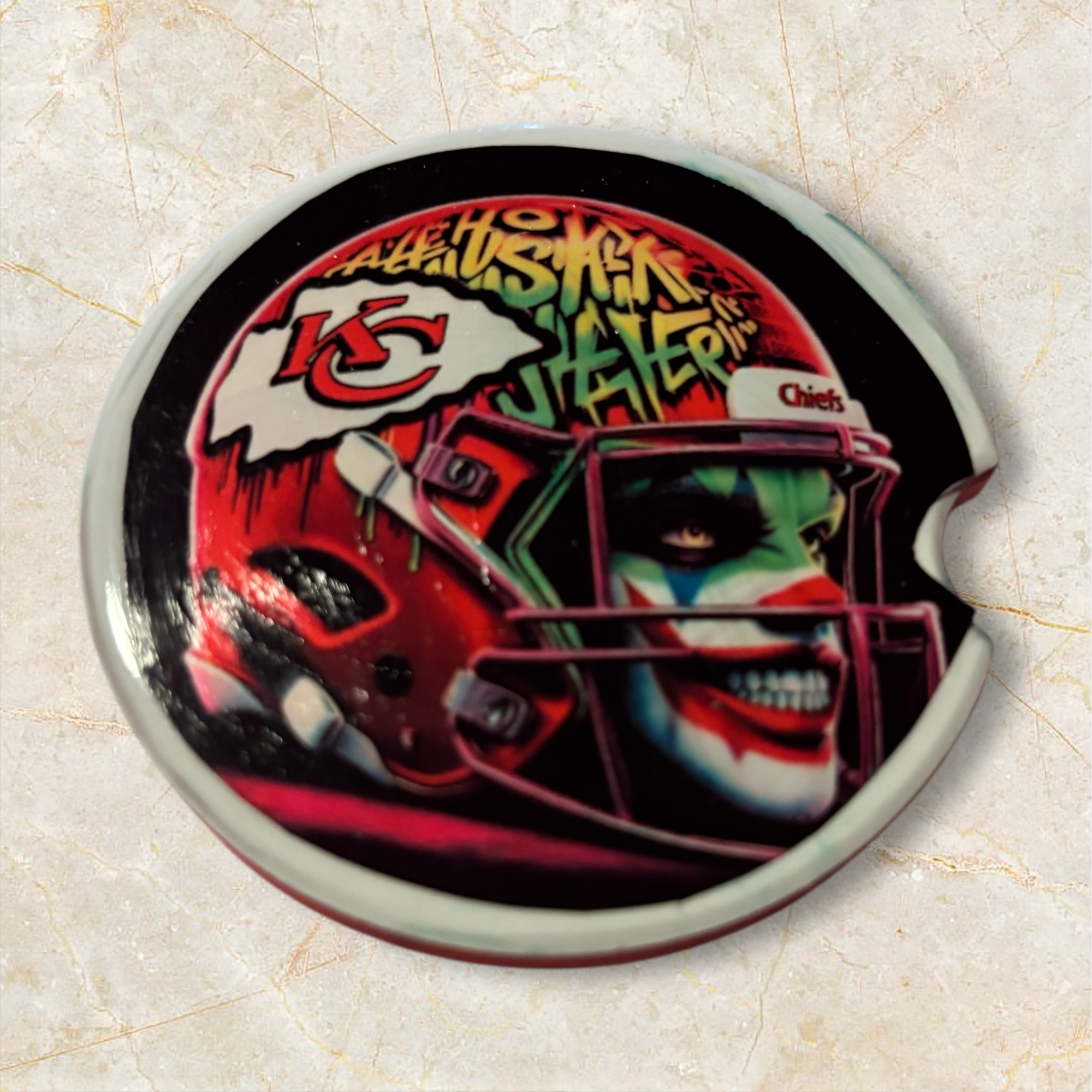 Kansas City Chiefs Ceramic Car Coaster