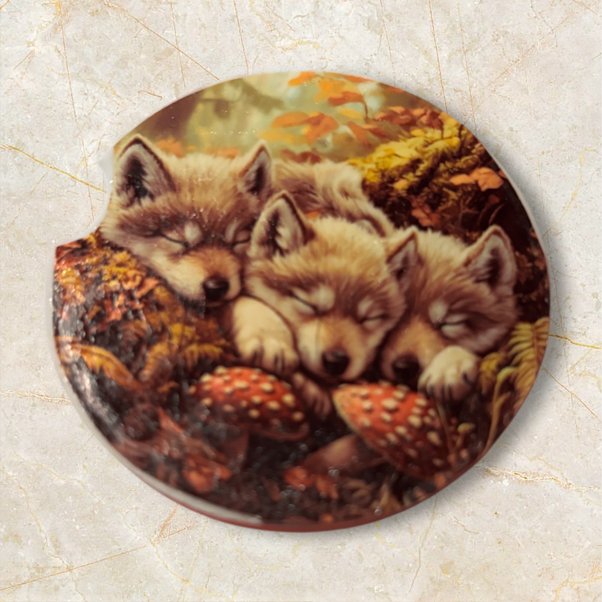 Wolf Pup Decorative Coaster