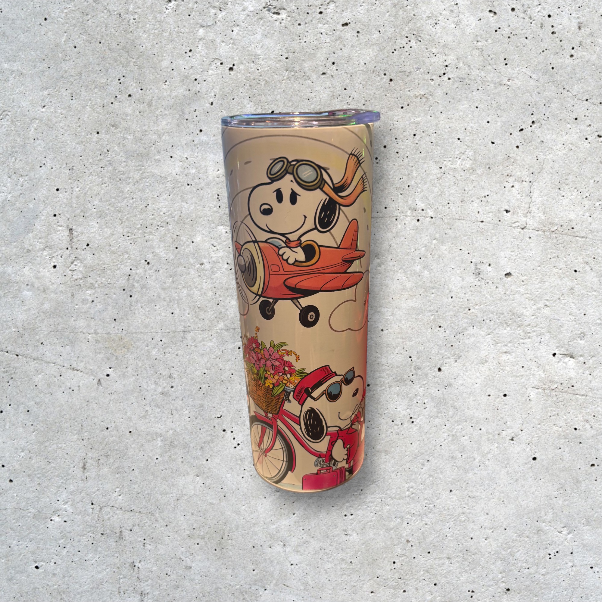 Snoopy-themed insulated tumbler