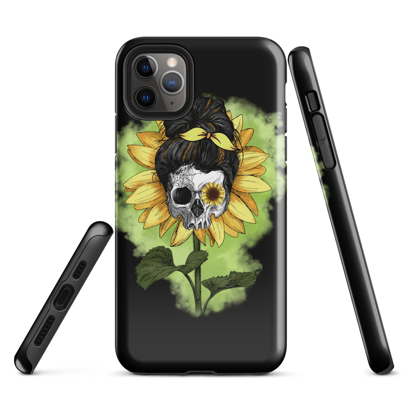 Sunflower Skull Art Tough Case for iPhone®