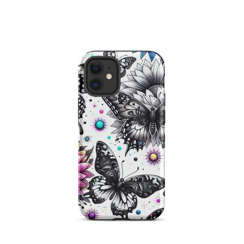 Butterfly and Flower Art Tough Case for iPhone®
