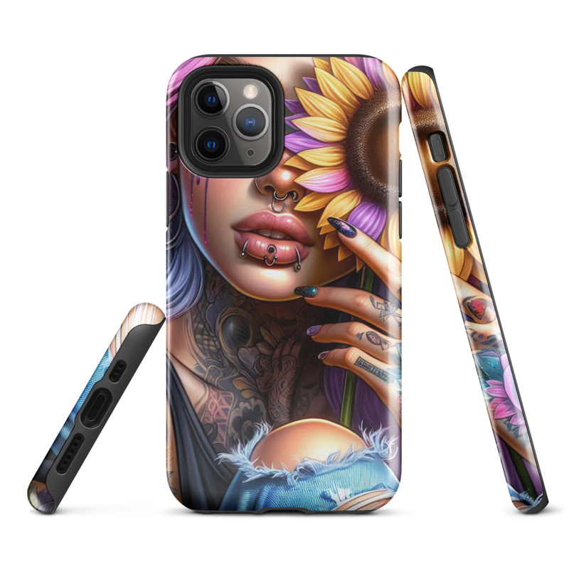 Pretty Sunflower Art Tough Case for iPhone®