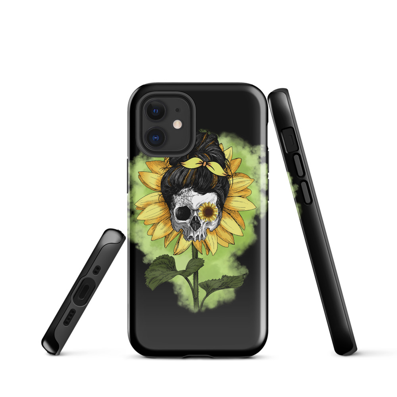 Sunflower Skull Art Tough Case for iPhone®