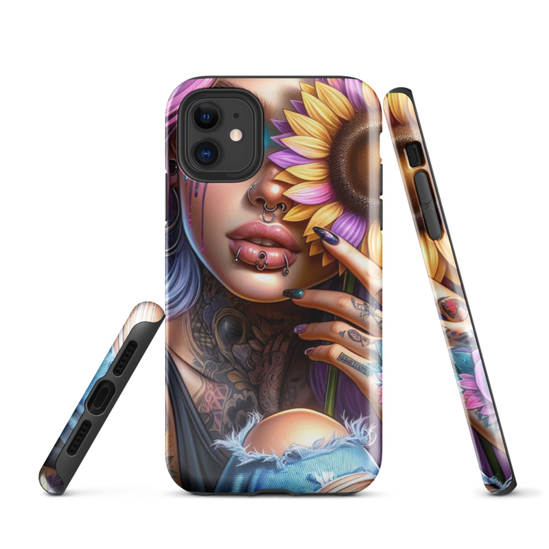 Pretty Sunflower Art Tough Case for iPhone®