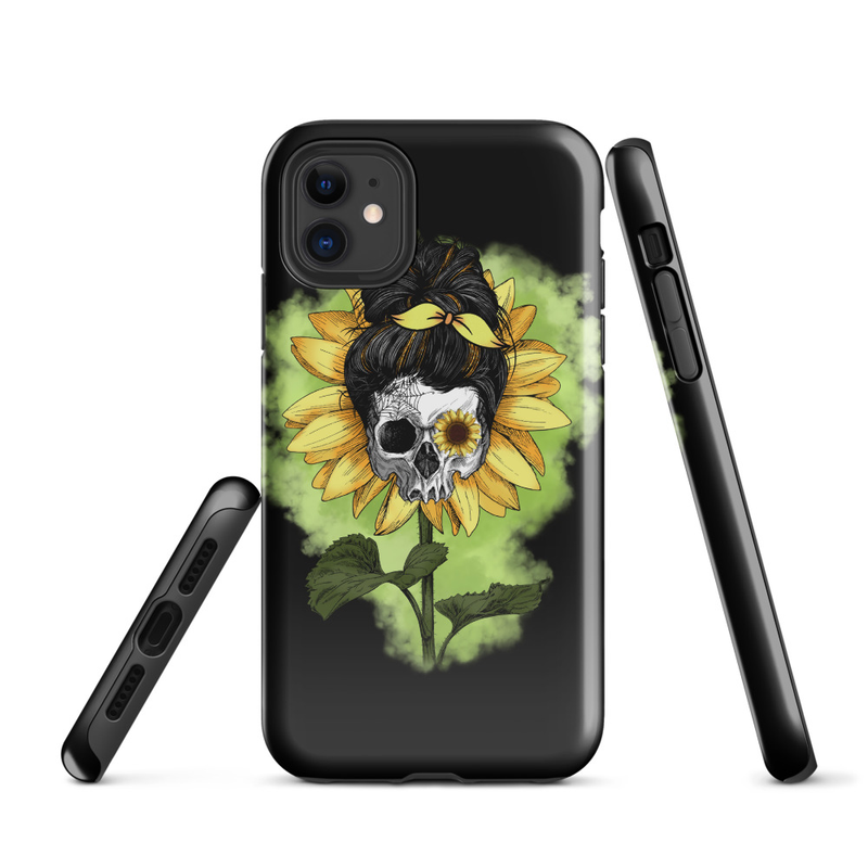 Sunflower Skull Art Tough Case for iPhone®