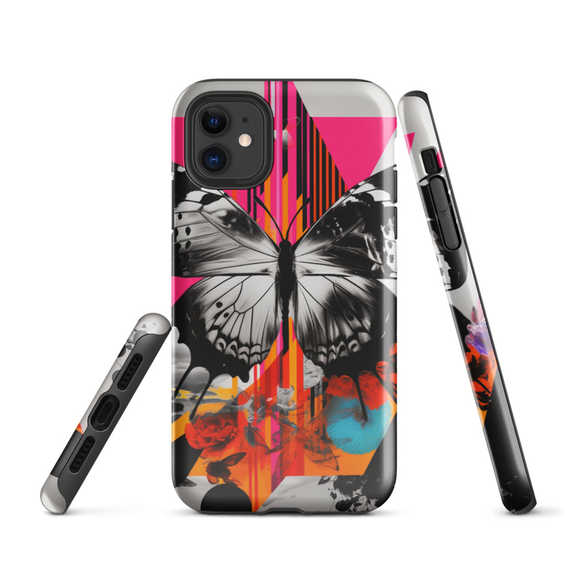 Butterfly & Abstract Art Tough Case for iPhone®