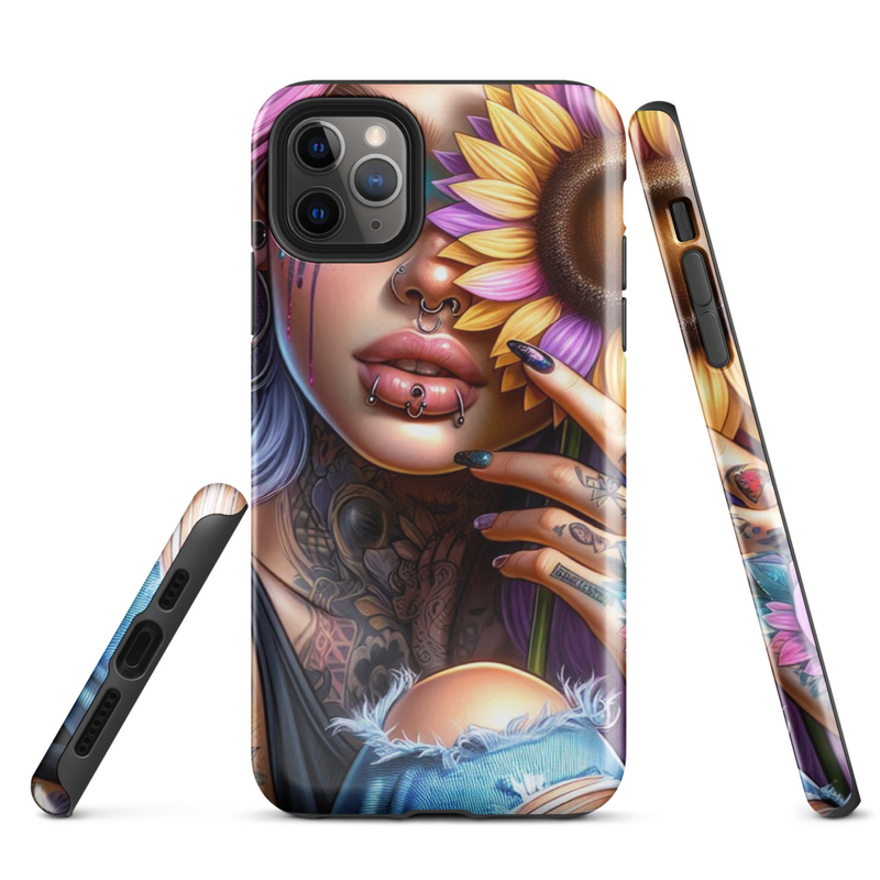 Pretty Sunflower Art Tough Case for iPhone®