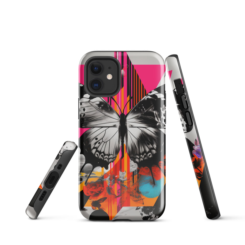Butterfly & Abstract Art Tough Case for iPhone®