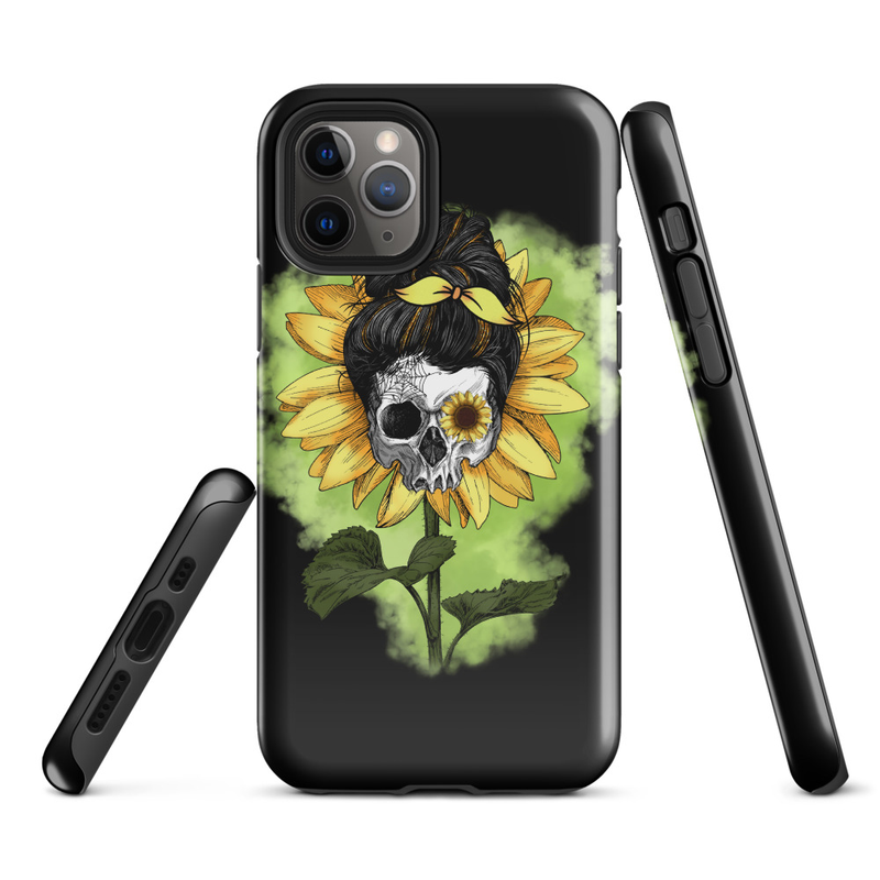 Sunflower Skull Art Tough Case for iPhone®
