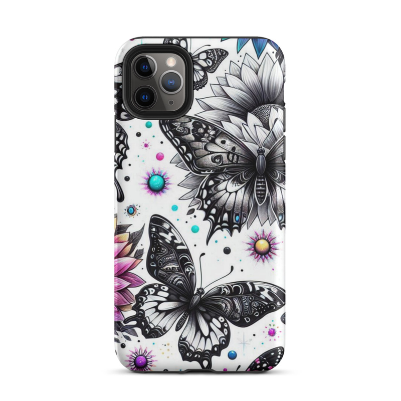 Butterfly and Flower Art Tough Case for iPhone®