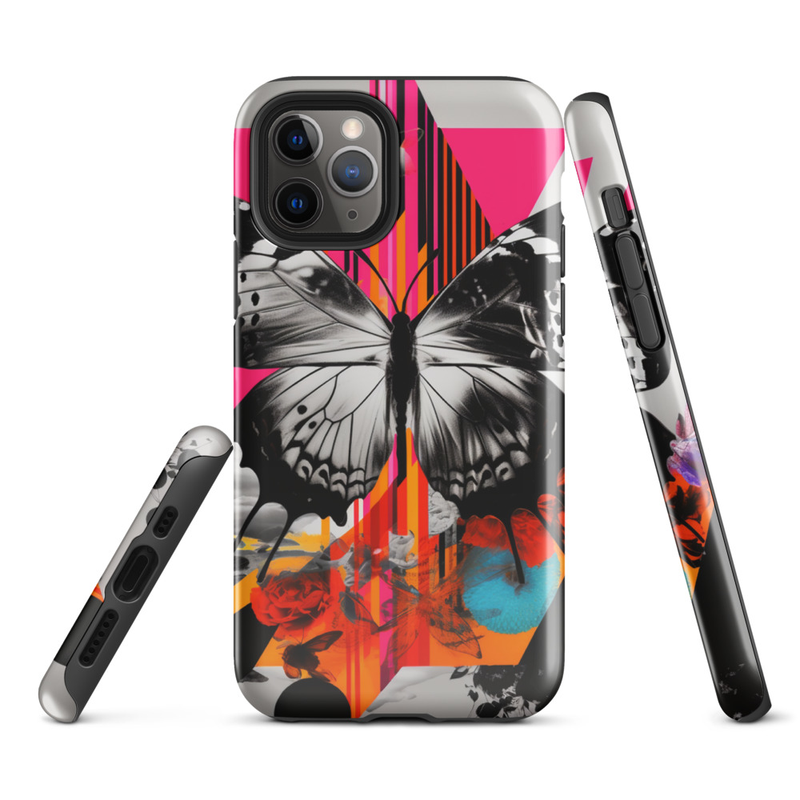 Butterfly & Abstract Art Tough Case for iPhone®