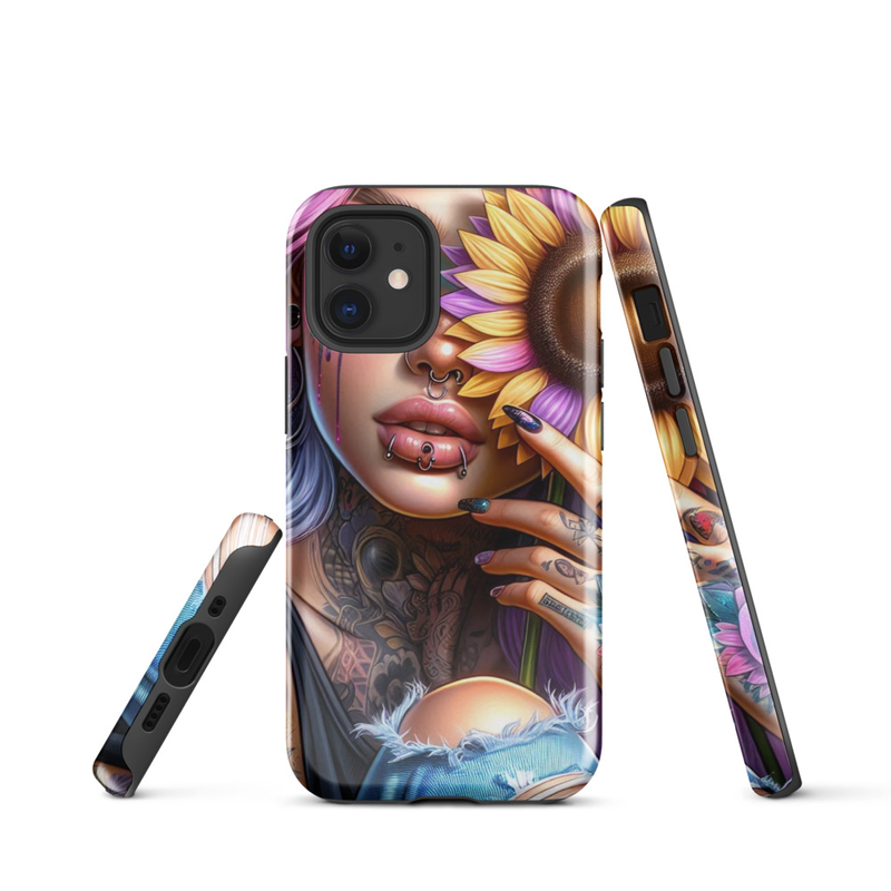 Pretty Sunflower Art Tough Case for iPhone®