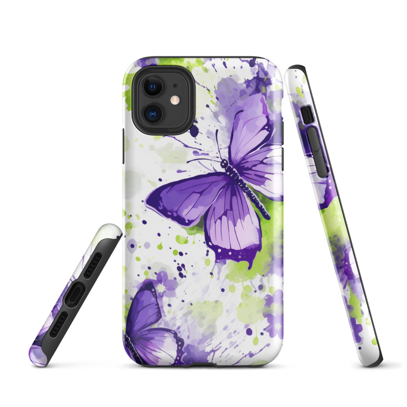 Purple Butterfly Tough Case for iPhone®