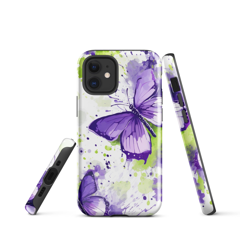 Purple Butterfly Tough Case for iPhone®