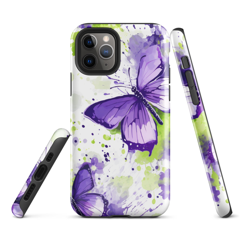 Purple Butterfly Tough Case for iPhone®