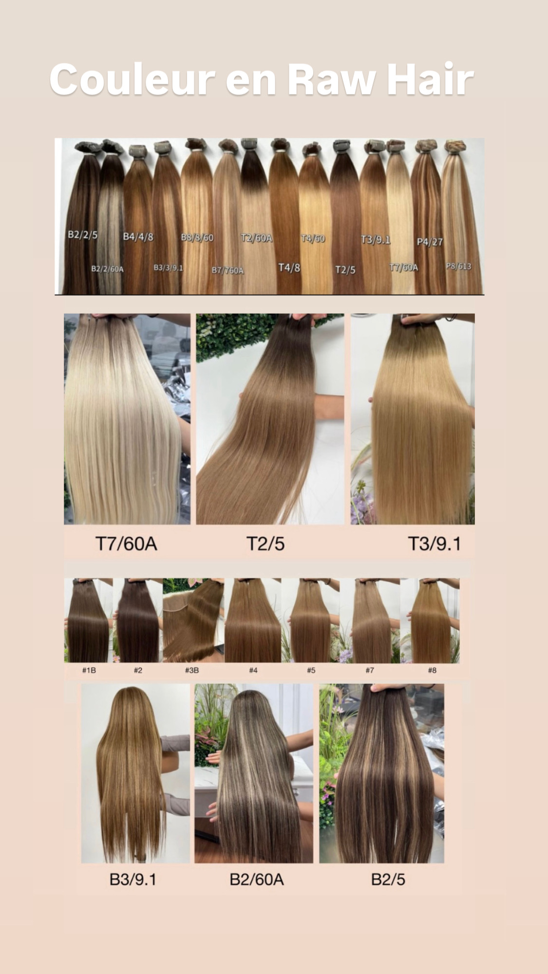 Bundles Color / Pre-color : Virgin Hair - Raw Hair Vietnam 