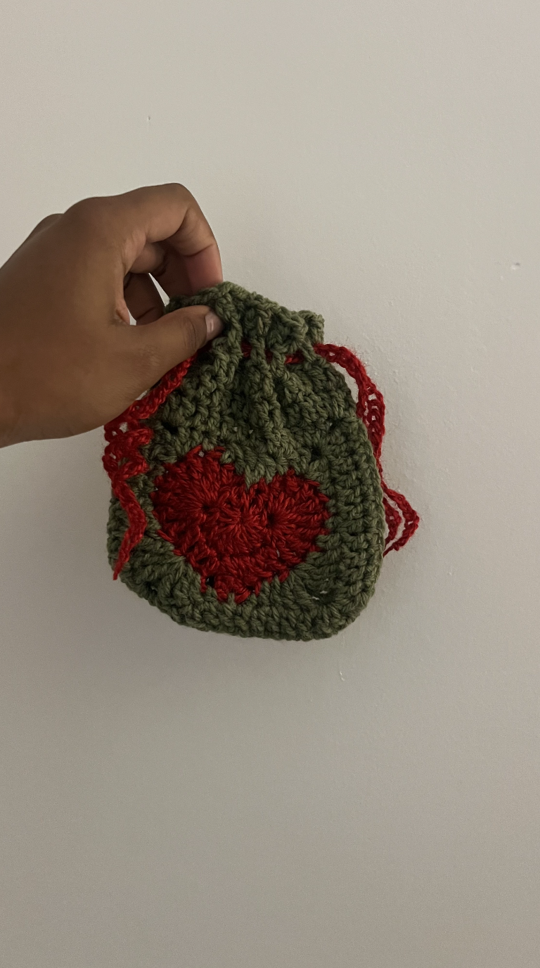 Handmade Crochet Heart Pouches