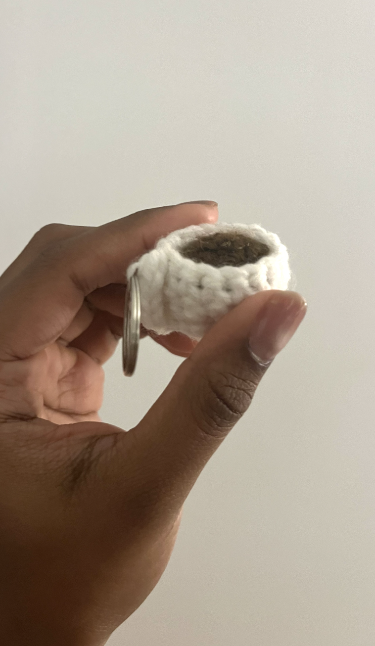 Handmade Mini Crochet Coffee Cup Keychain - Sets of 2 or Mix & Match