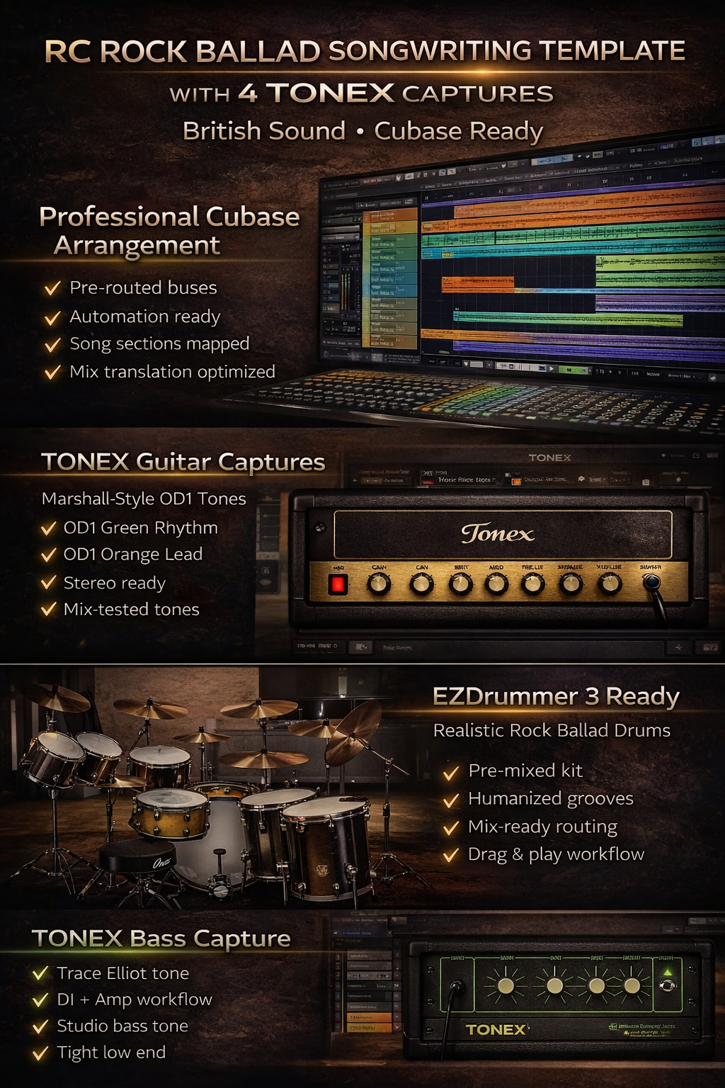 Cubase Rock Ballad Songwriting Template