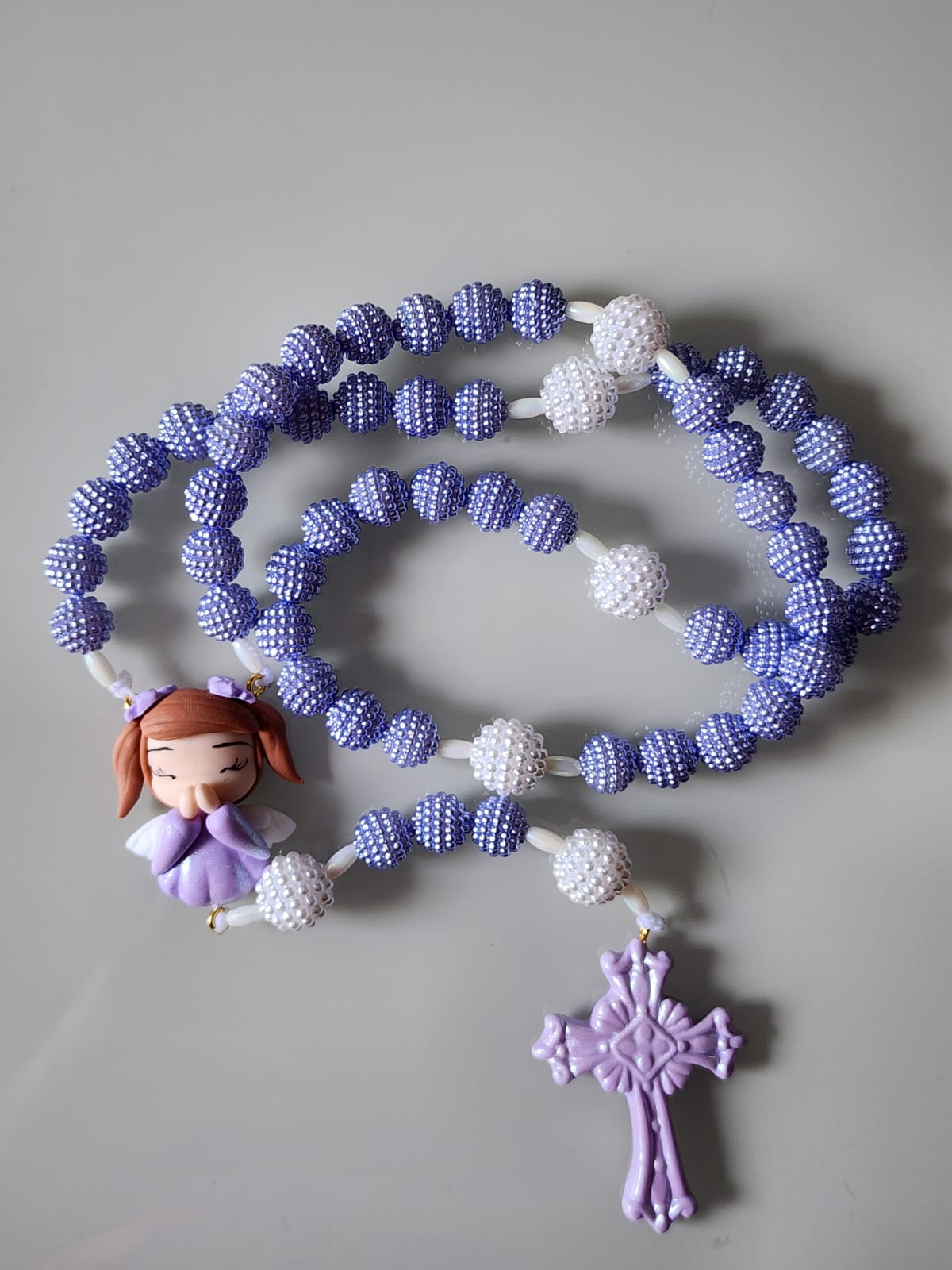 Terço biscuit Anjinho