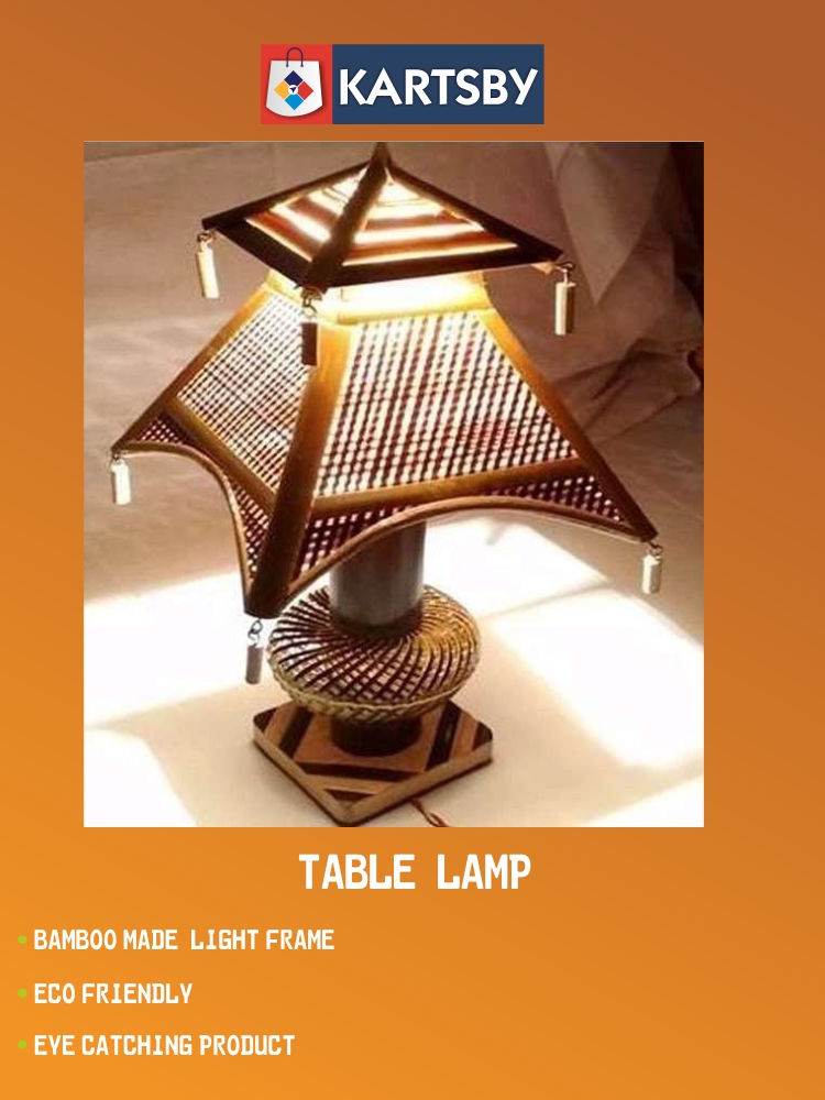 Handcrafted Bamboo Table Lamp
