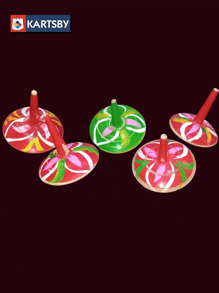 Wooden Spinning Tops Set