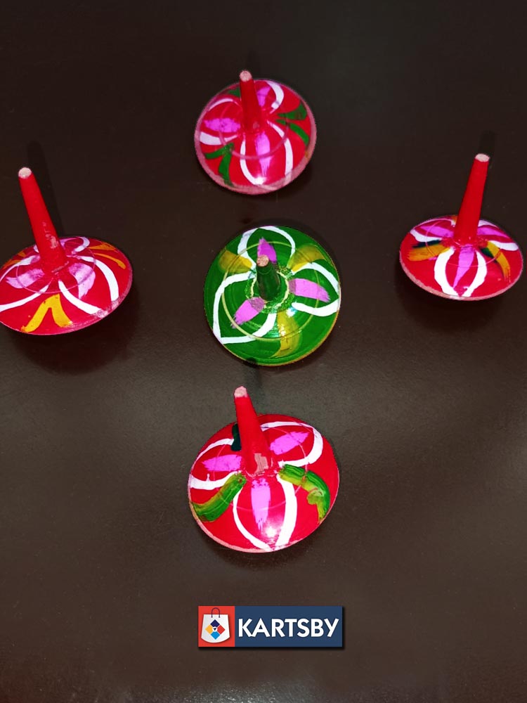 Handcrafted Wooden Spinning Tops