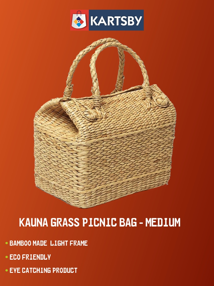 Kauna Grass Picnic Bag - Medium