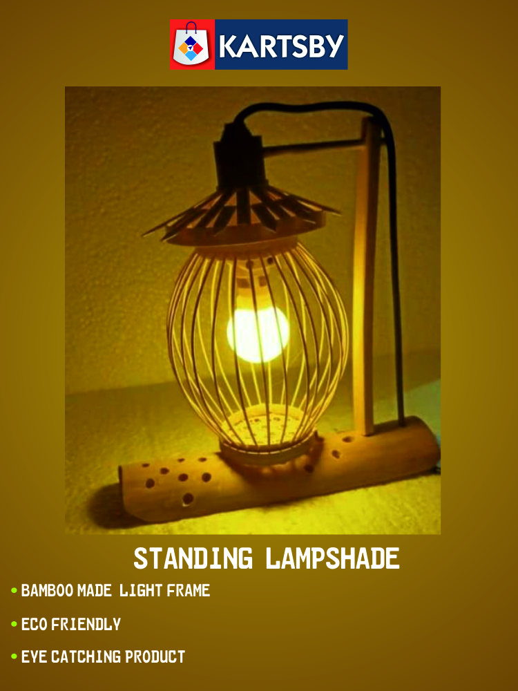 Bamboo Standing Lampshade