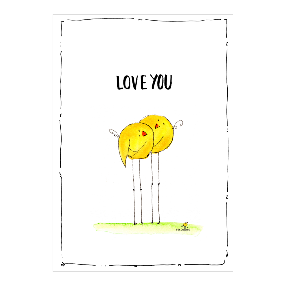 Grußkarte mit Liebesmotiv