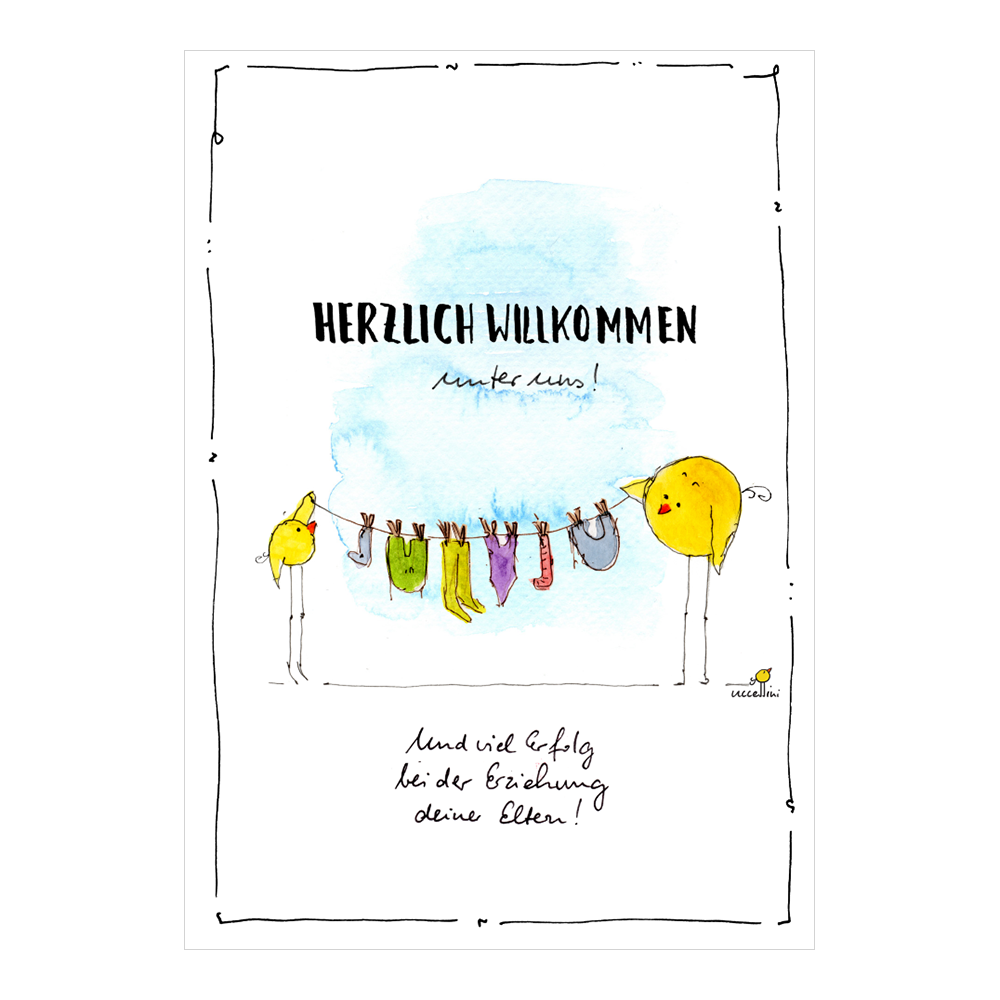 Willkommenskarte zur Geburt