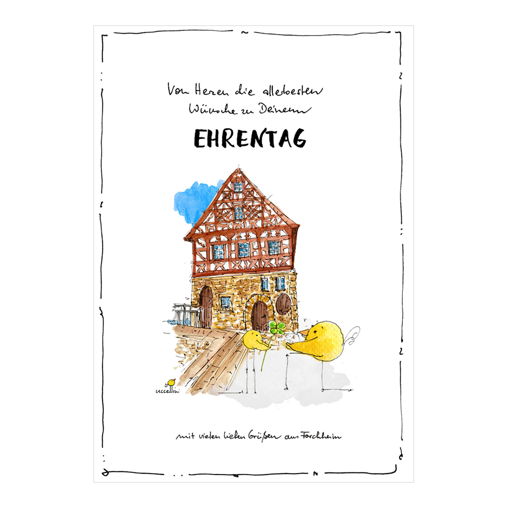 Glückwunschkarte Ehrentag
