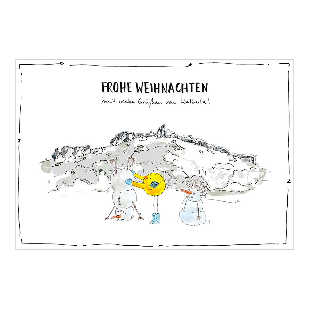 Weihnachtsgrußkarte Walhalla