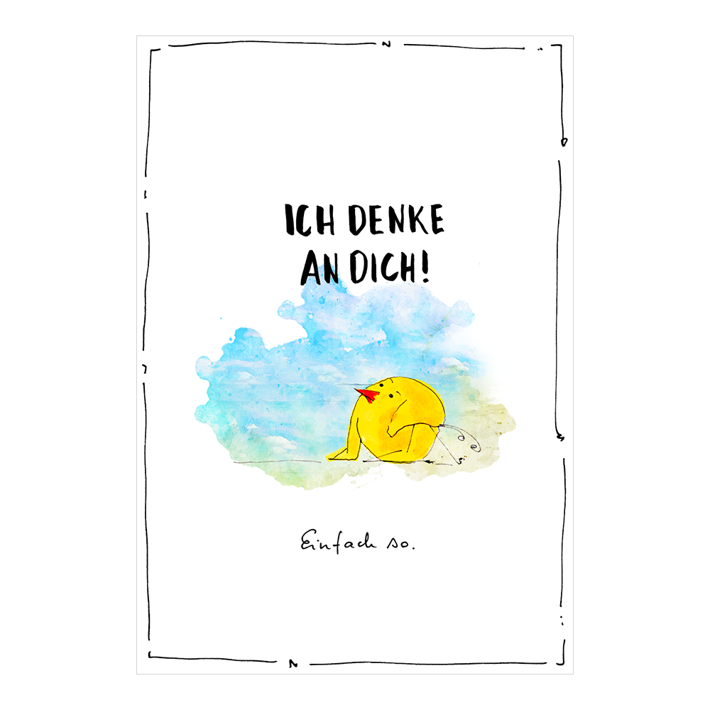 Grußkarte 'Ich denke an dich!'