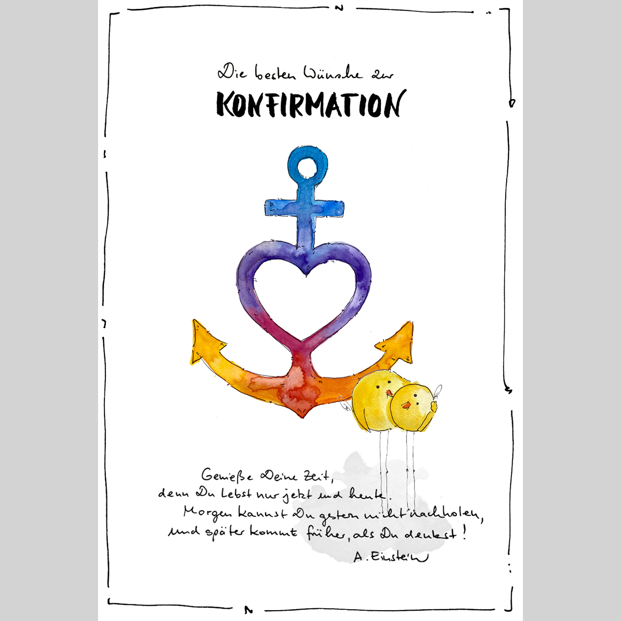 Grußkarte zur Konfirmation