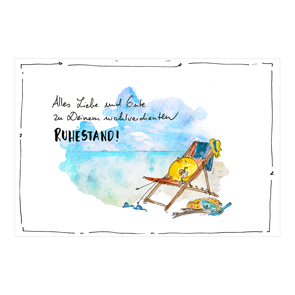 Glückwunschkarte zum Ruhestand