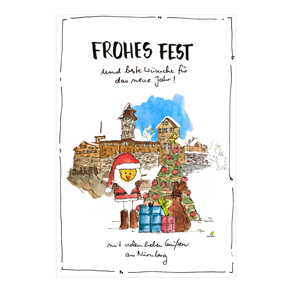Weihnachtsgrußkarte Nürnberg