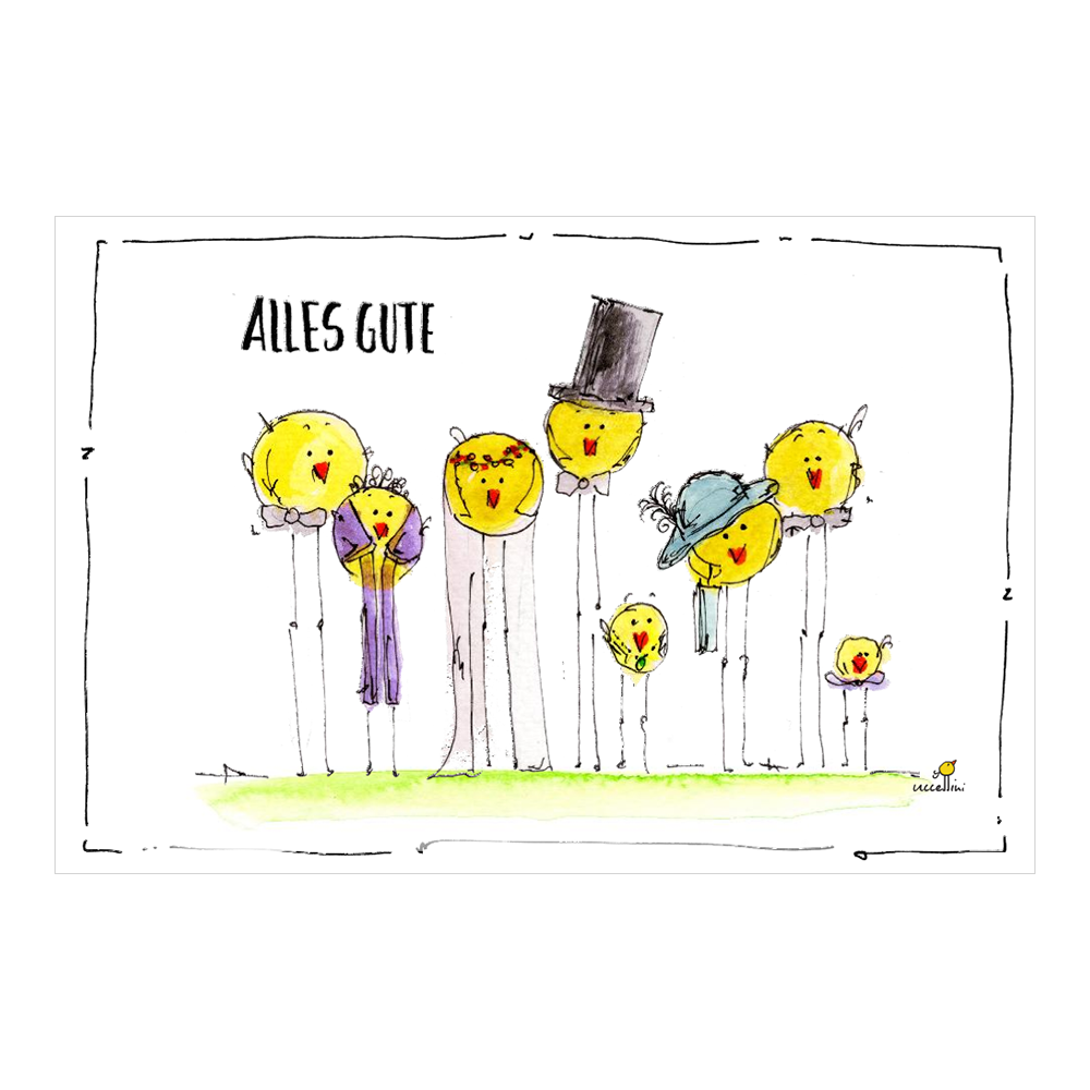Grußkarte 'Alles Gute'