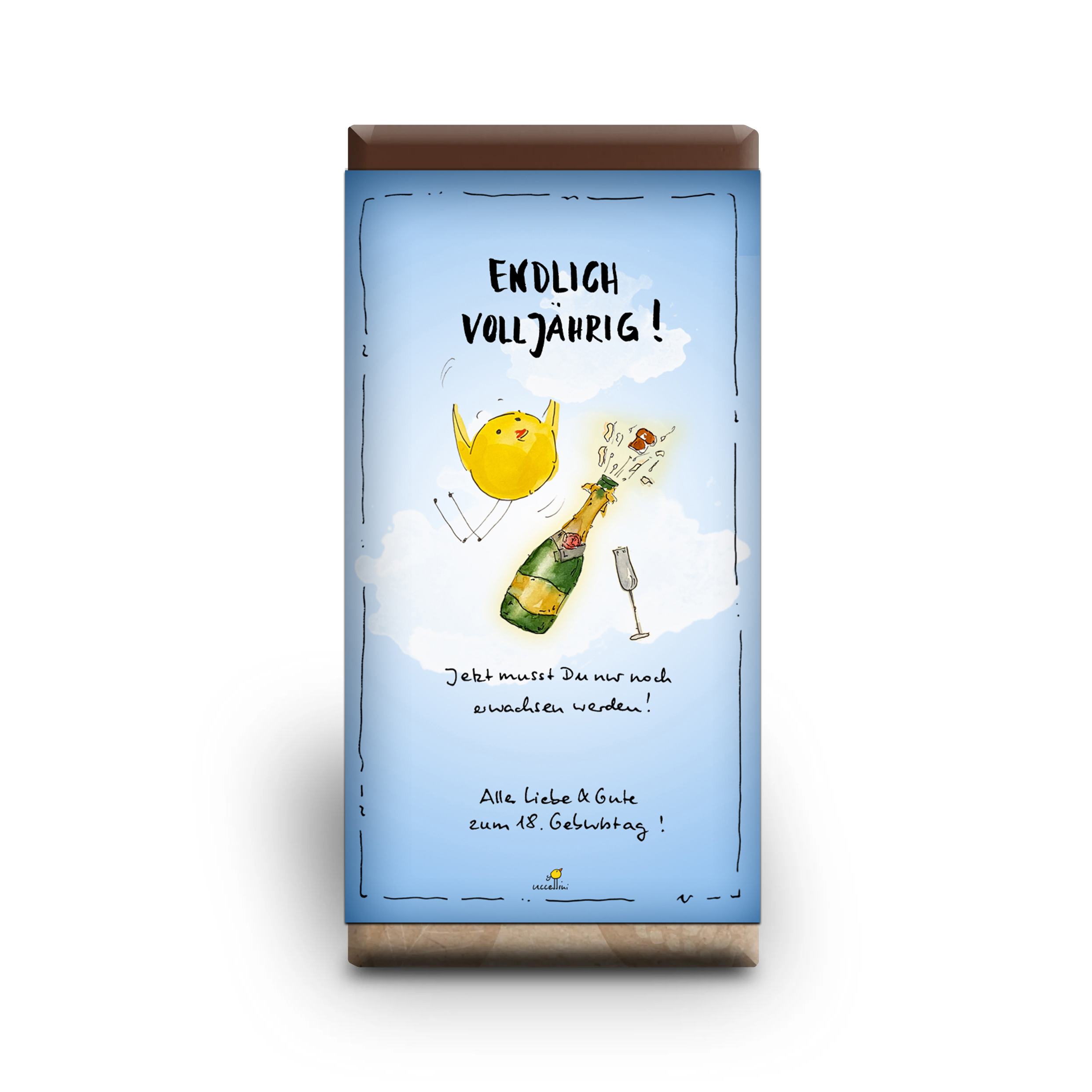 Schokoladentafel zum 18. Geburtstag