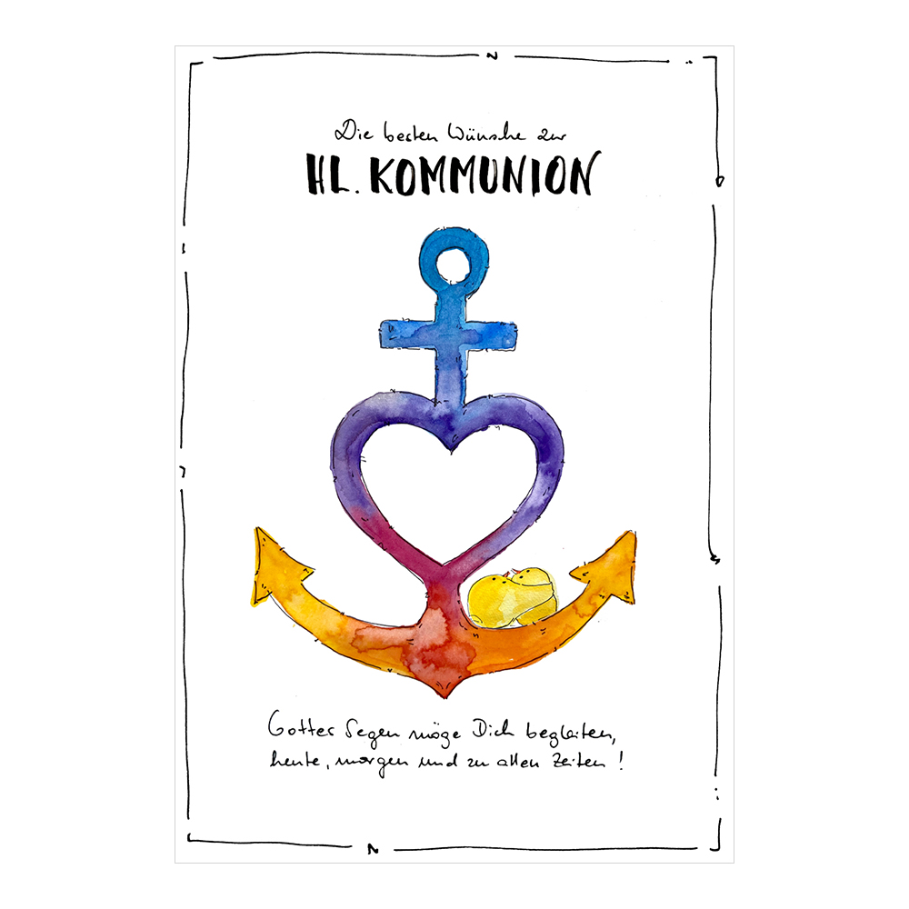 Grußkarte zur Heiligen Kommunion
