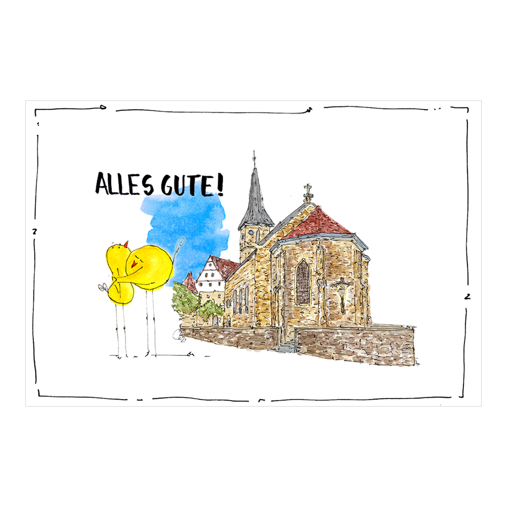 Grußkarte 'Alles Gute!'