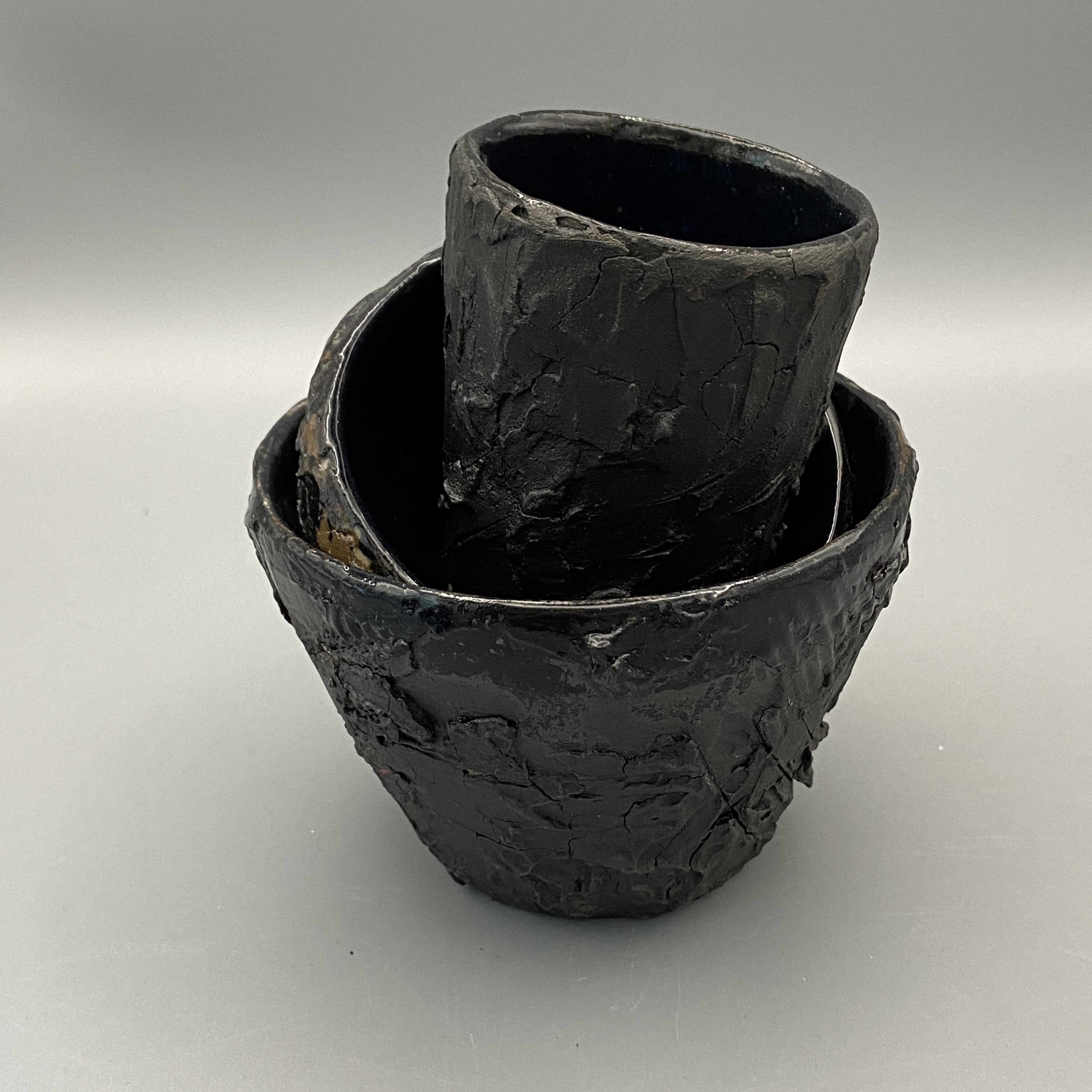 3er Set Schwarze Gefäße