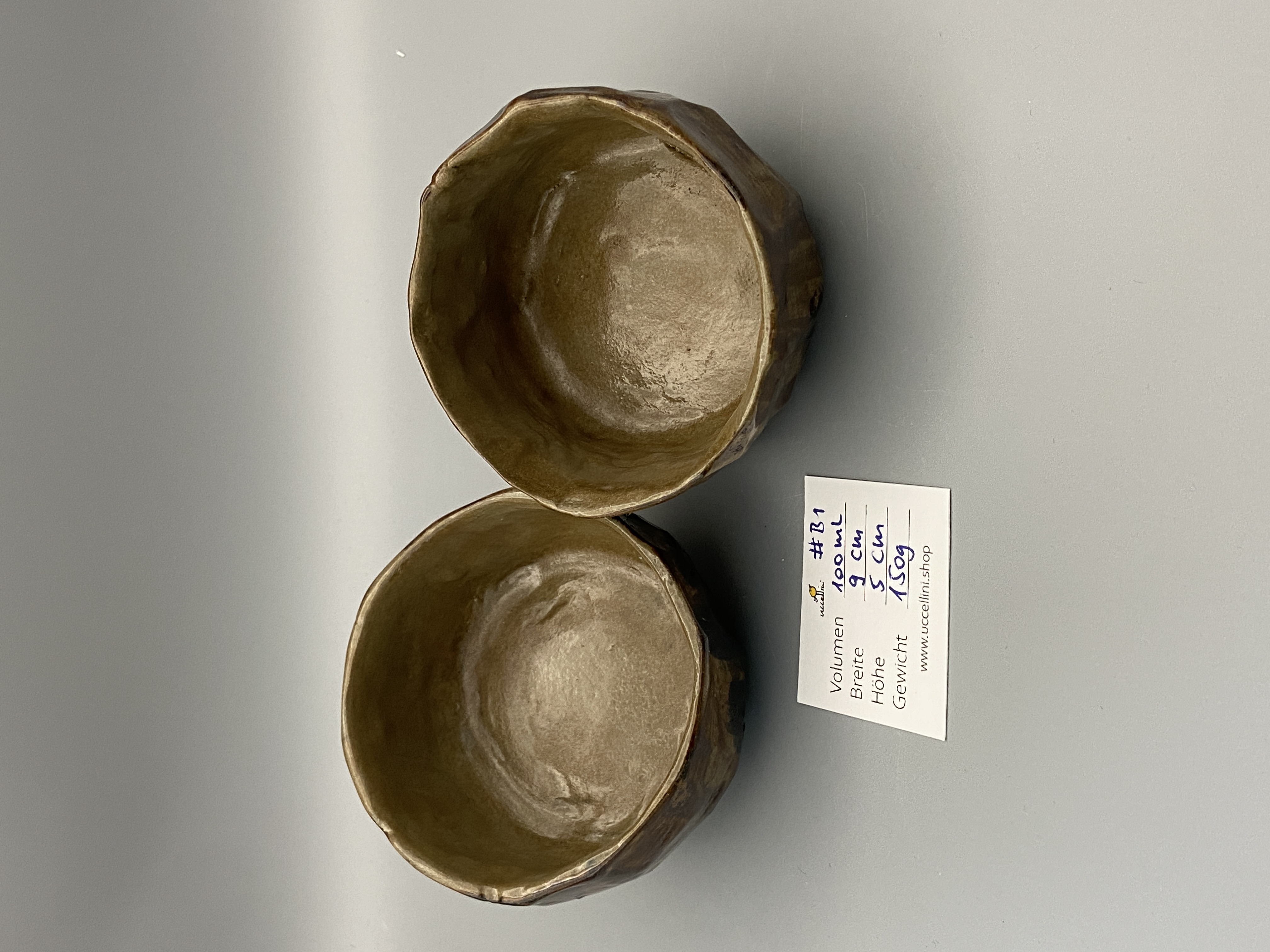 2er Set Becher seltsamer Glasureffekt