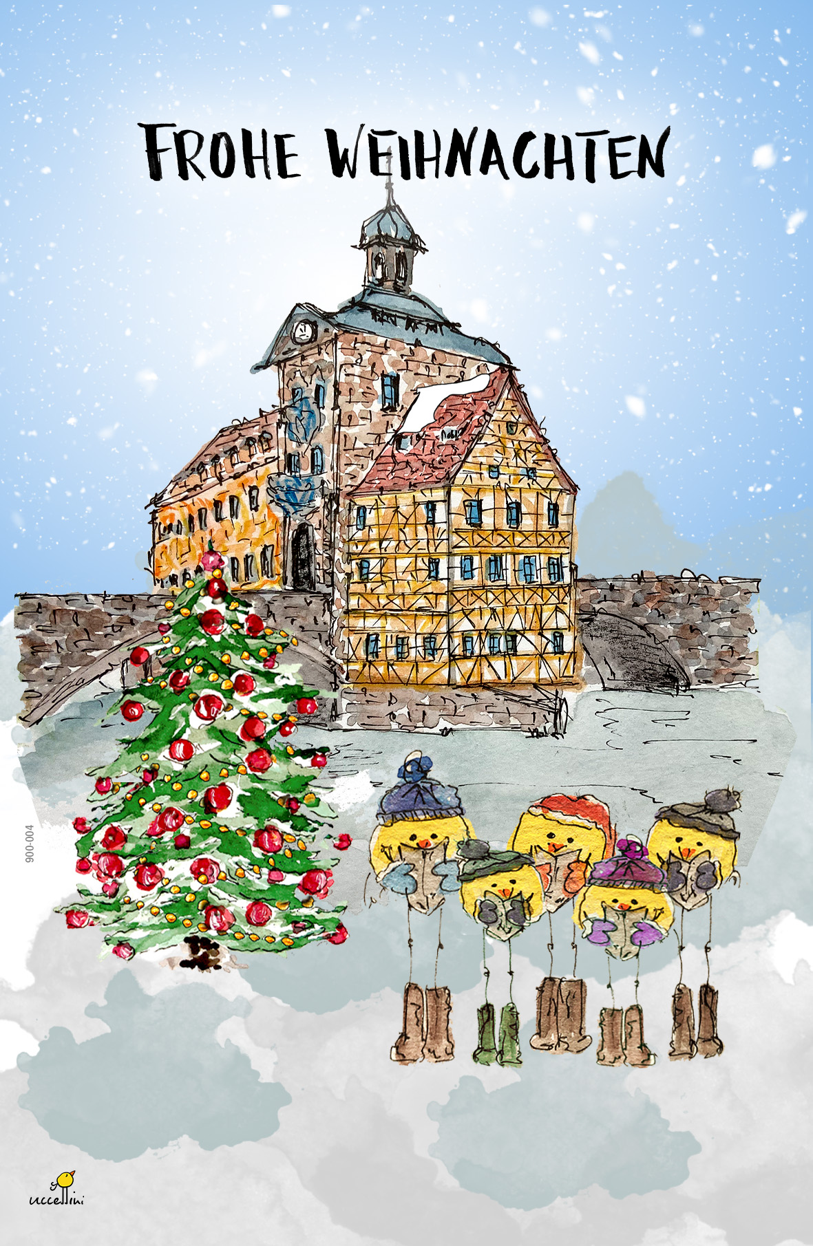 Pop-up Weihnachtskarte Bamberg
