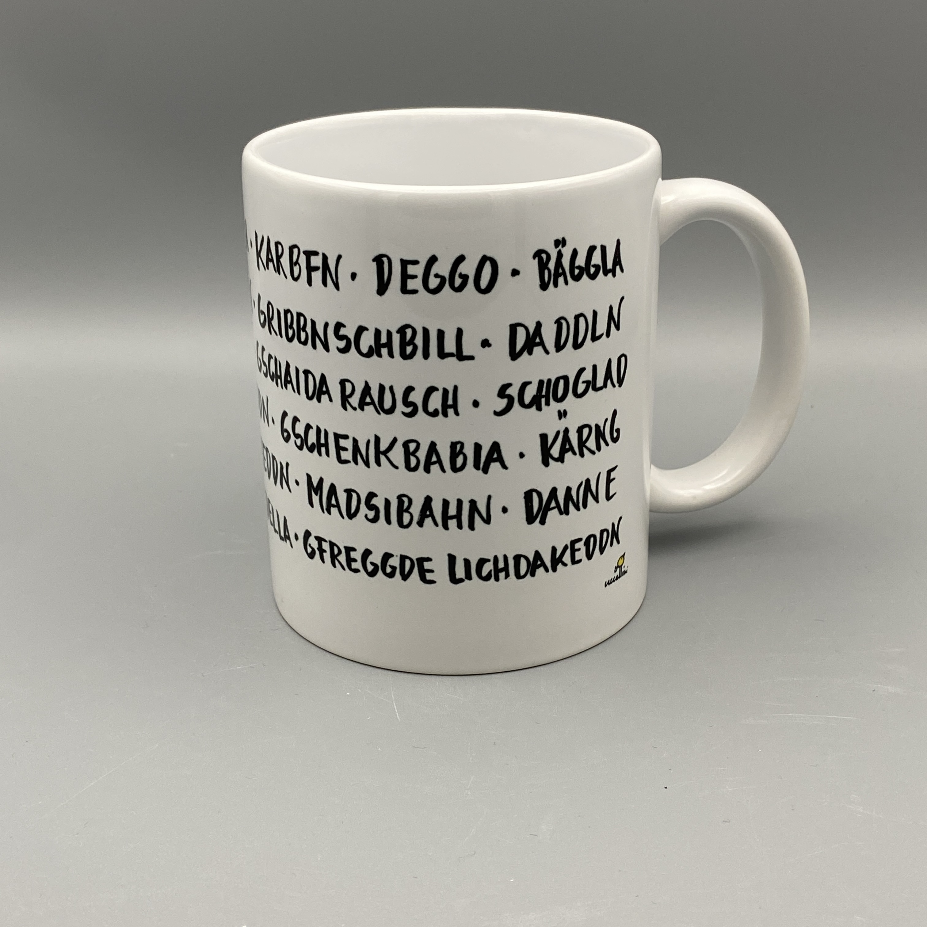 Tasse Mundart Begrifferaten